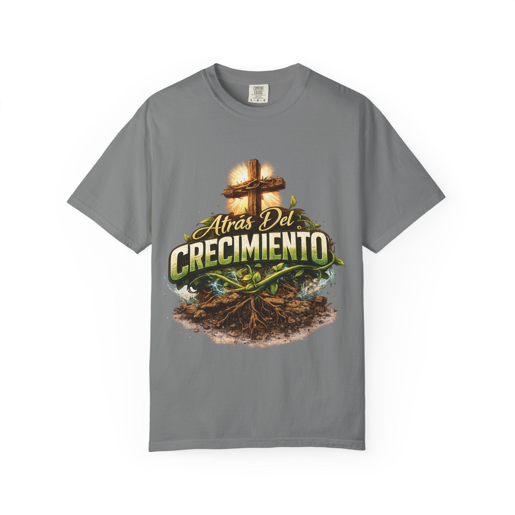 Atrás del Crecimiento – Camiseta Cristiana | Proceso, Fe y Transformación