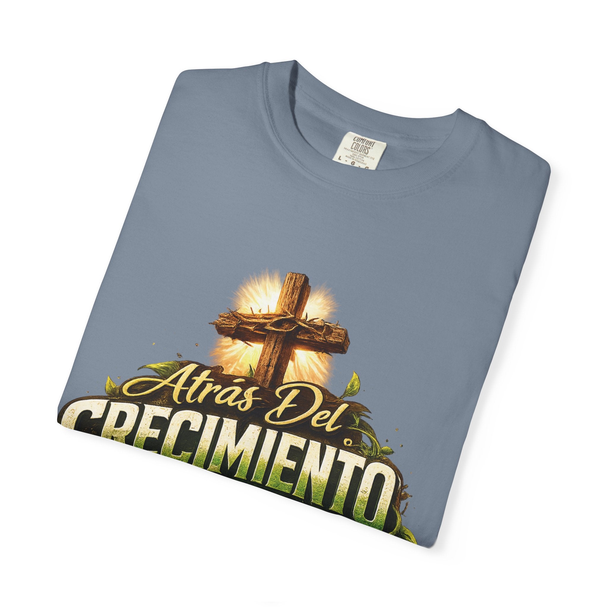 Atrás del Crecimiento – Camiseta Cristiana | Proceso, Fe y Transformación