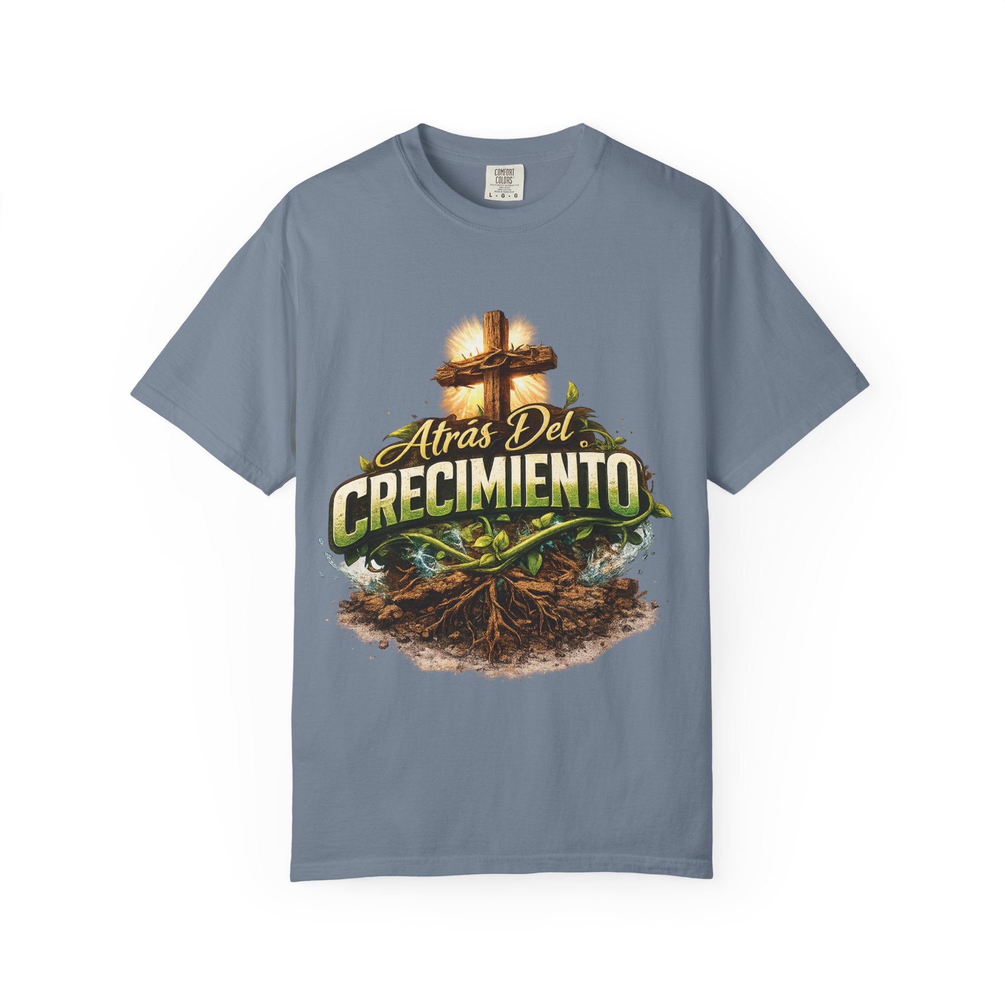 Atrás del Crecimiento – Camiseta Cristiana | Proceso, Fe y Transformación