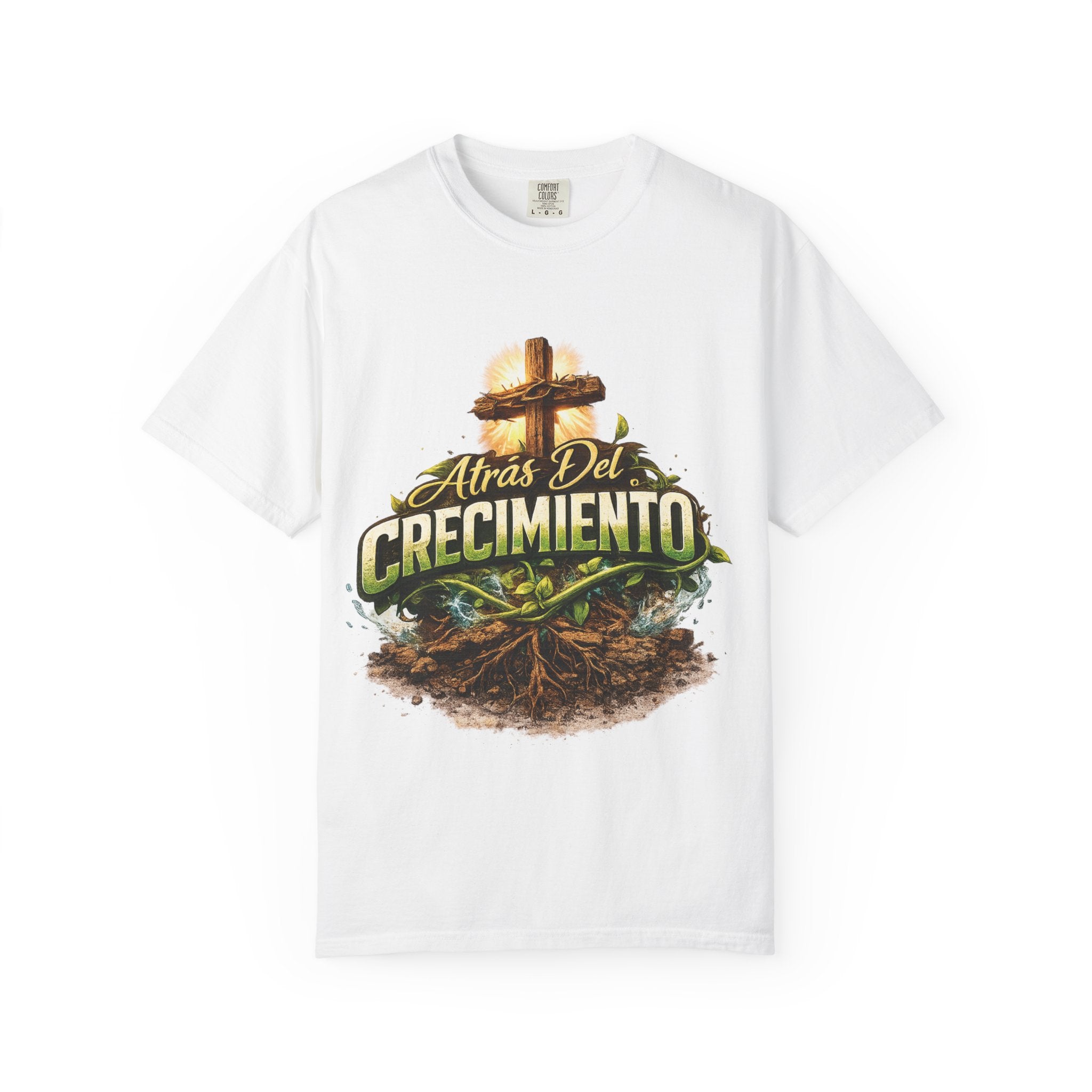 Atrás del Crecimiento – Camiseta Cristiana | Proceso, Fe y Transformación