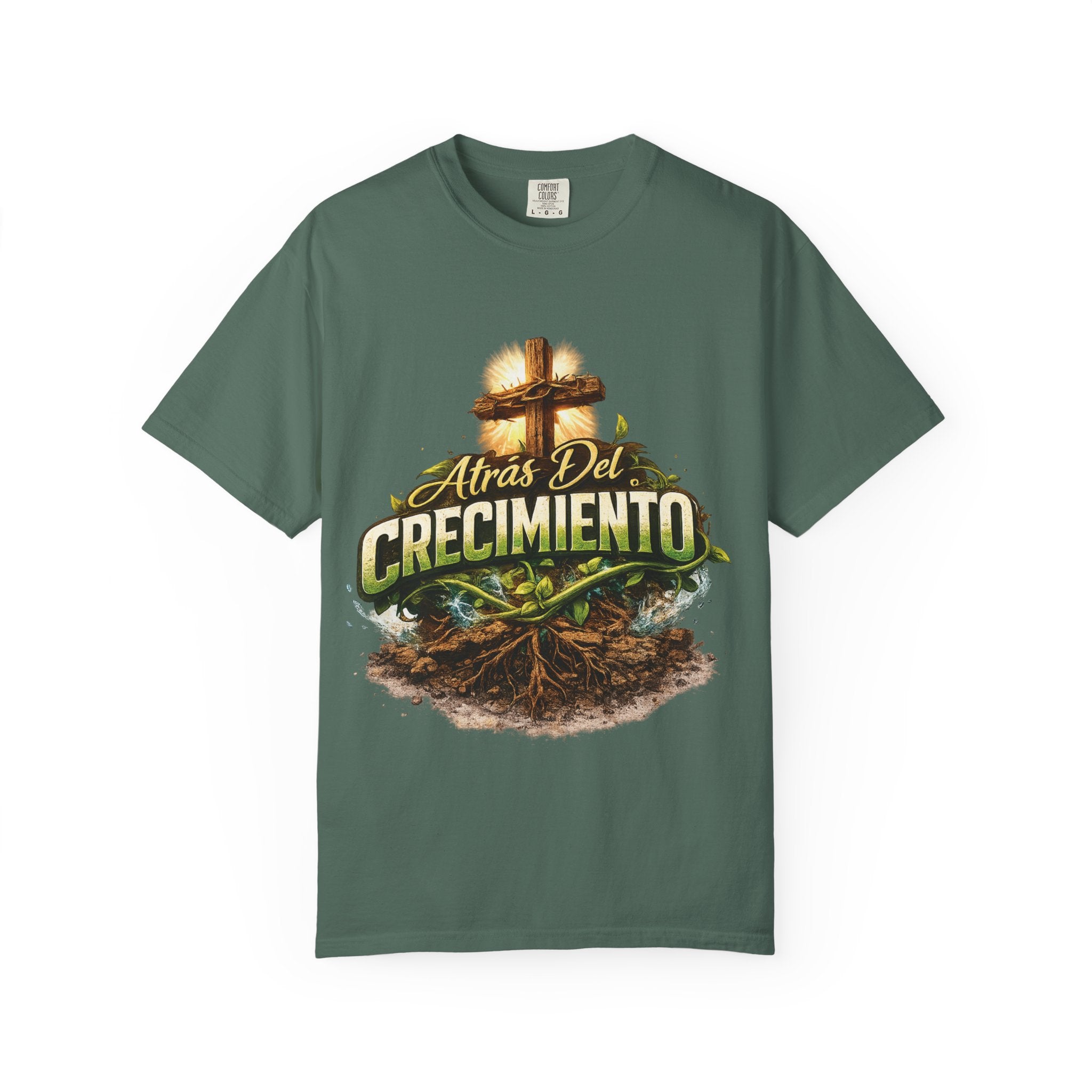 Atrás del Crecimiento – Camiseta Cristiana | Proceso, Fe y Transformación