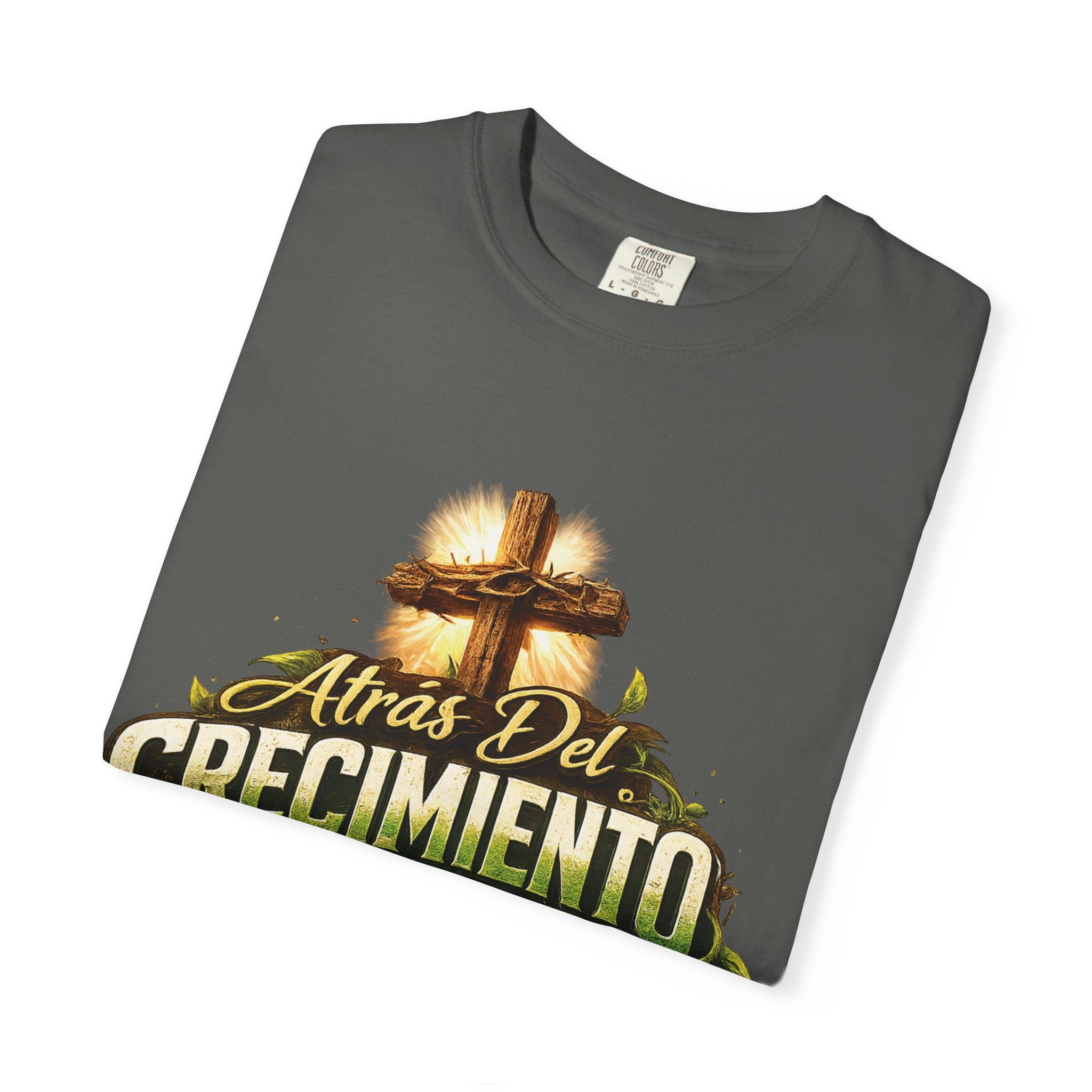 Atrás del Crecimiento – Camiseta Cristiana | Proceso, Fe y Transformación
