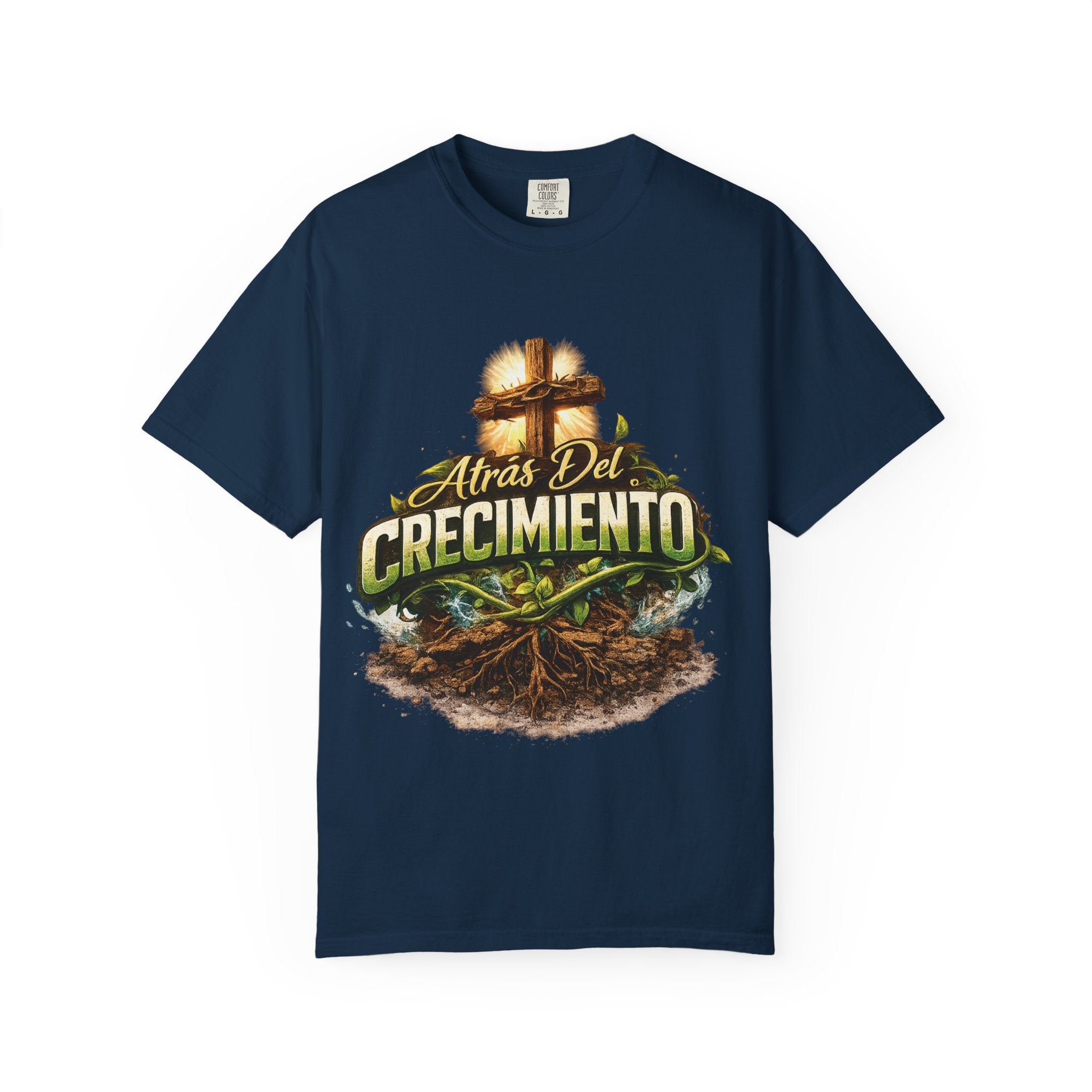 Atrás del Crecimiento – Camiseta Cristiana | Proceso, Fe y Transformación