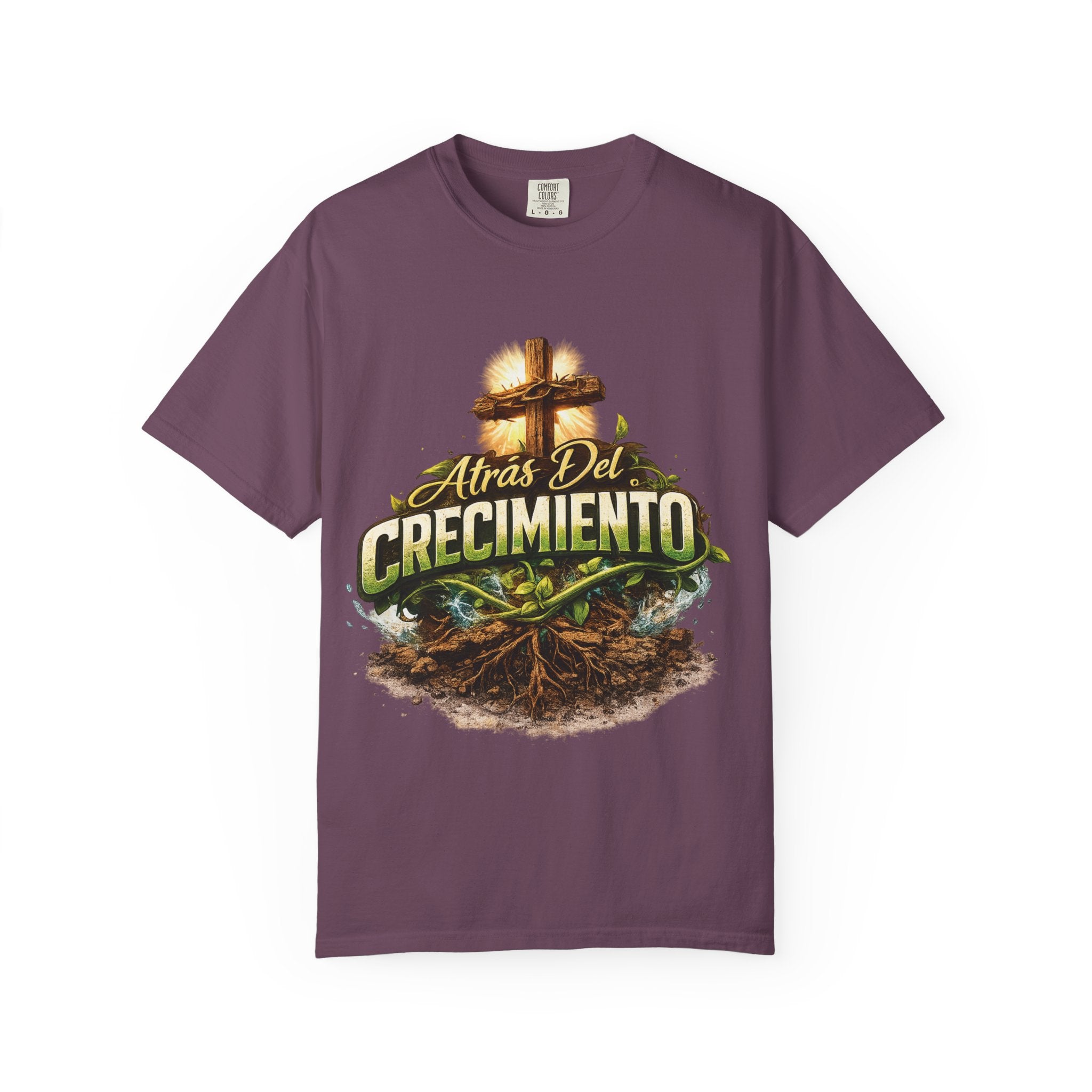 Atrás del Crecimiento – Camiseta Cristiana | Proceso, Fe y Transformación